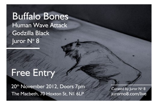 free event at The Macbeth in Hoxton on 20 November, 2012