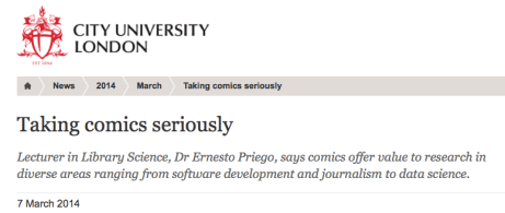 Taking Comics Seriously