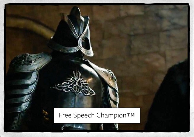 free speech chamption trading card 