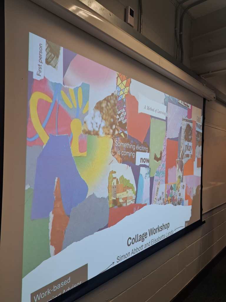 Simon and Elisabetta's opening slide on the classroom's screen