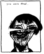 Viñeta de Al Columbia, The Biologic Show número 0, Fantagraphics, 1994.