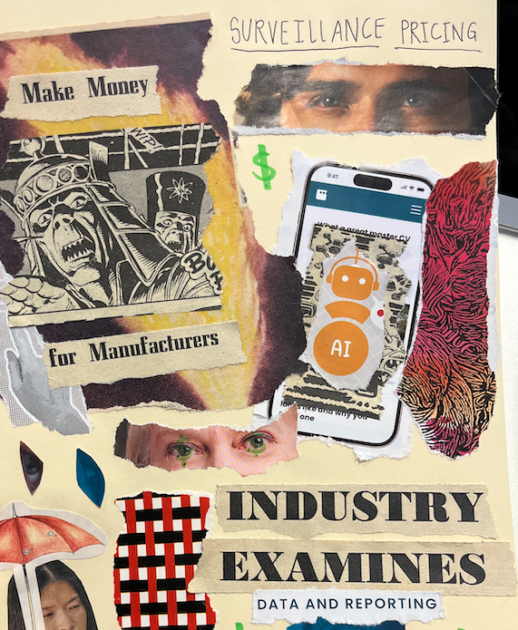 Fragment of student collage work produced during the session, by Kalina Contreras.